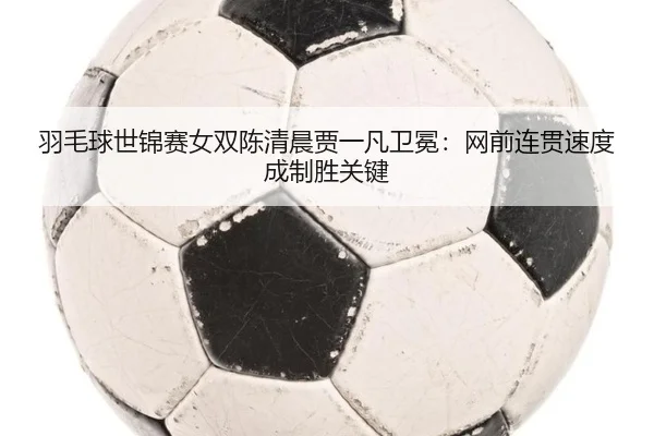 羽毛球世锦赛女双陈清晨贾一凡卫冕：网前连贯速度成制胜关键